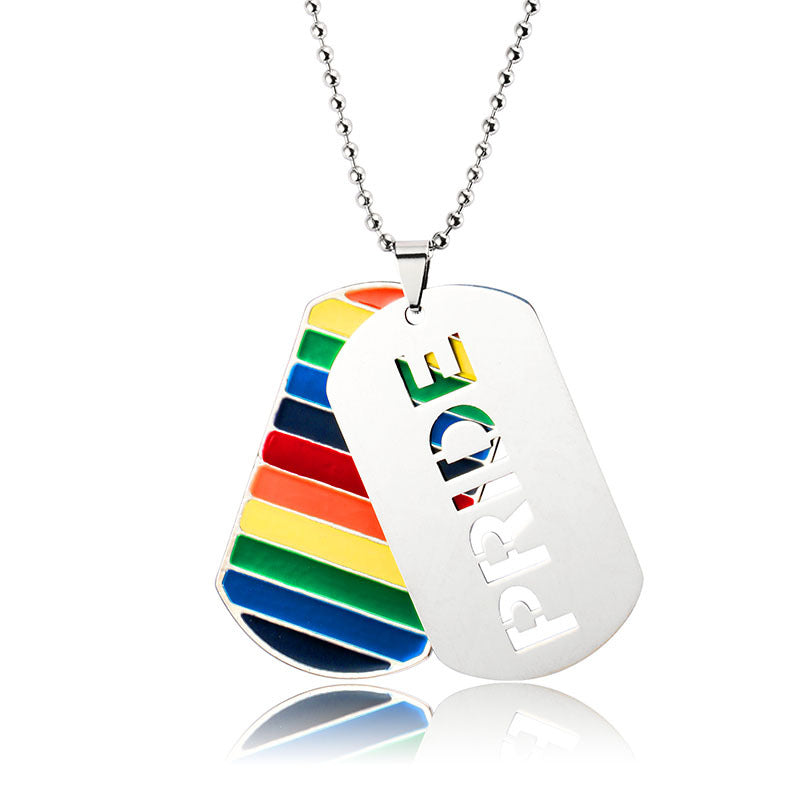 LGBT+ Pride and Love Double Layer Pendant Necklace