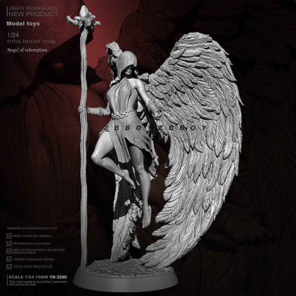 1/24 Resin model kit Angel Mage - colorless and self-assembled