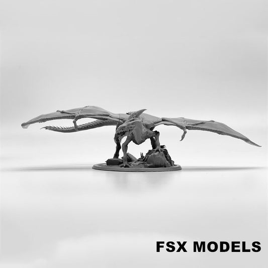 Kit de modèle en résine de dragon d'envergure de 25 cm, non peint