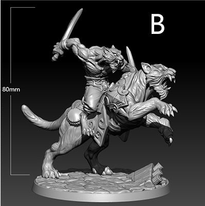 80mm Resin The Tiger Rider Figure