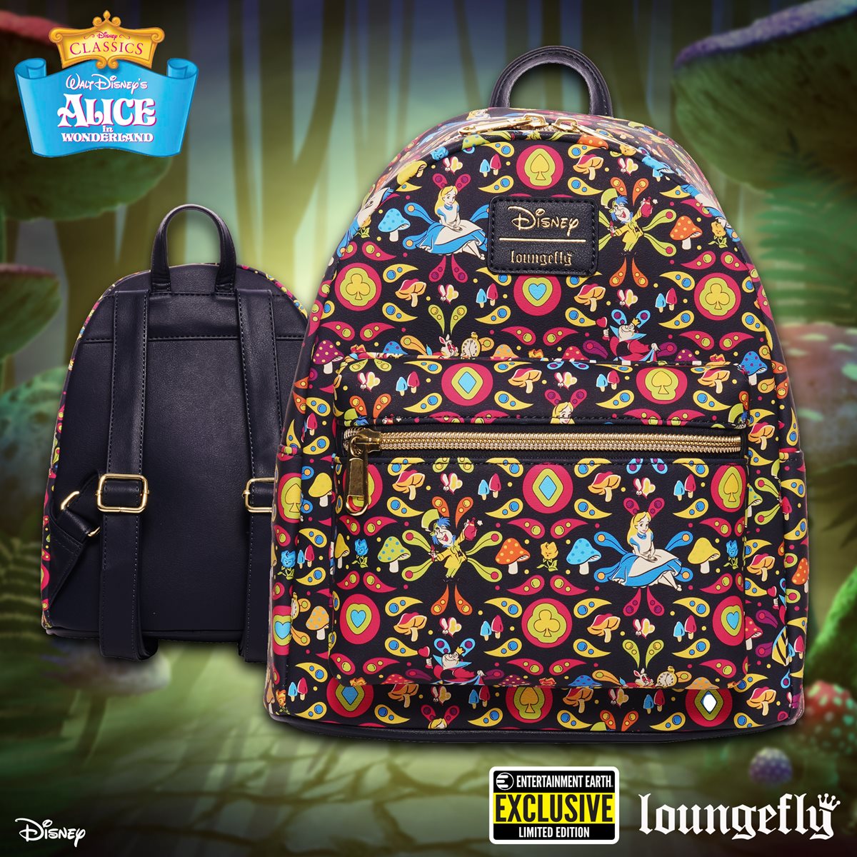 Loungefly - Alice in Wonderland Retro Mini-Backpack
