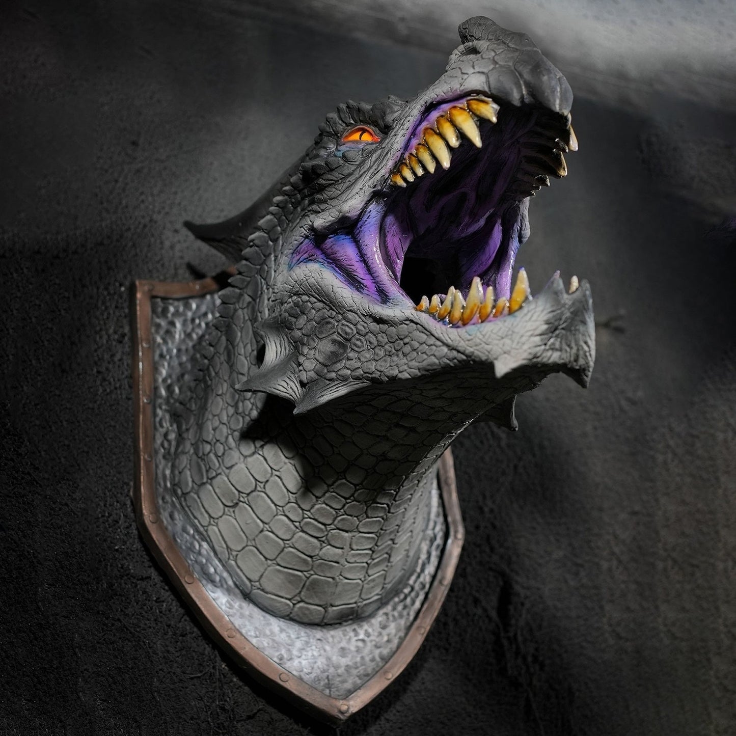 Dragon mural 3D - Lumière fumée
