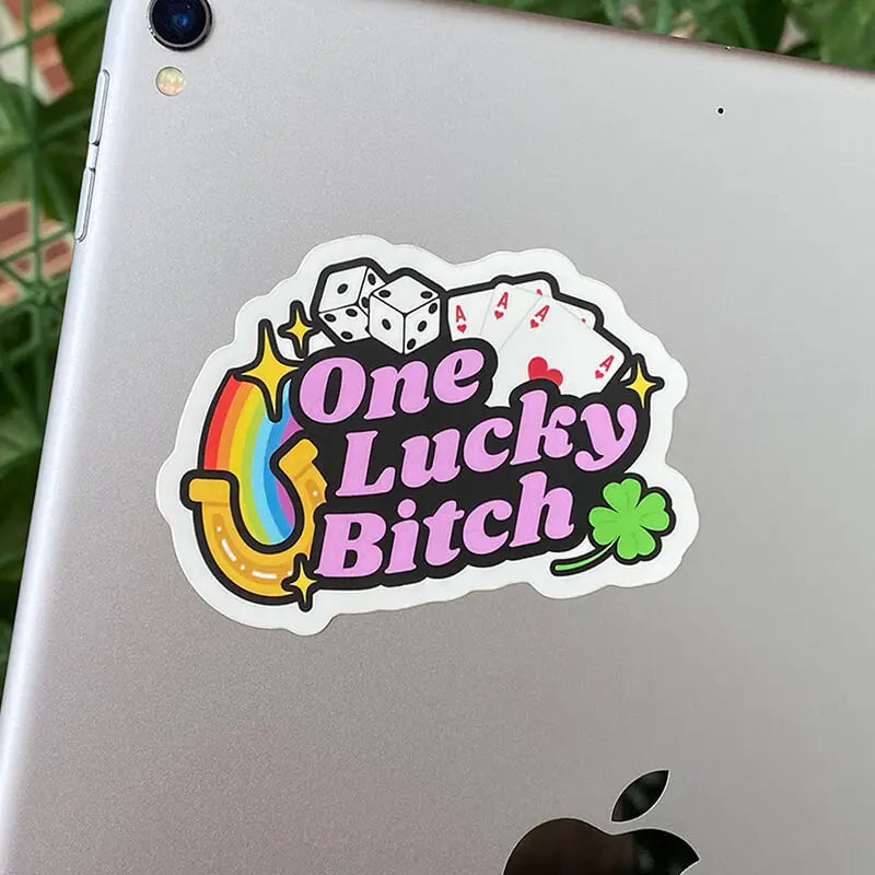 One Lucky Bitch Sticker